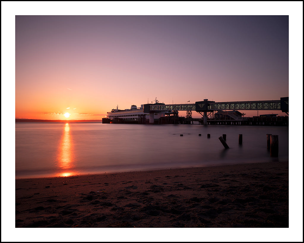 Summer Nights at sale the Edmonds Ferry Dock, Ferry, Washington, PNW, Sunset, night, reflections, colorful