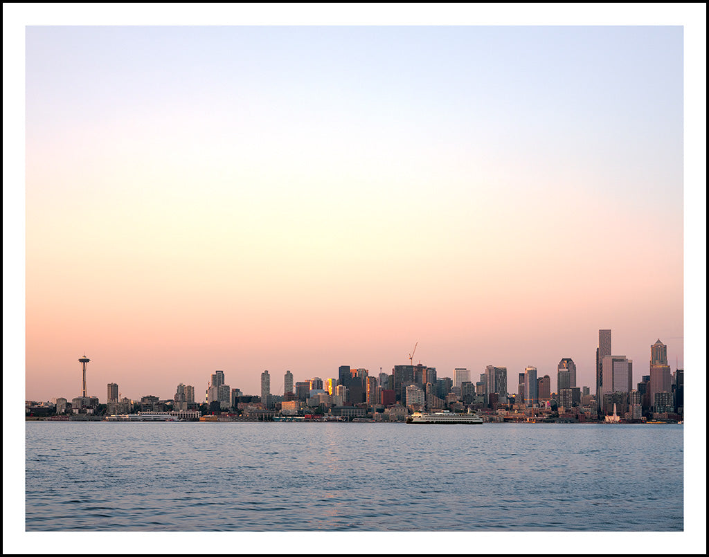 Seattle Waterfront Serene Sunset