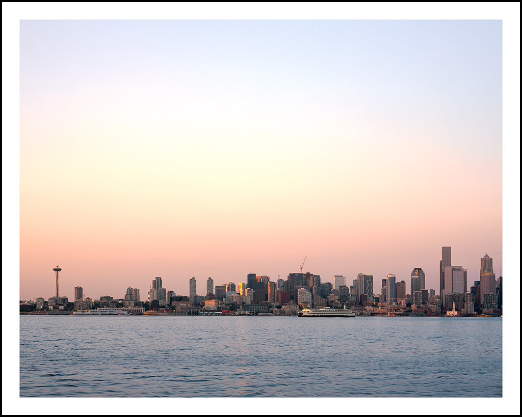 Seattle Waterfront Serene Sunset