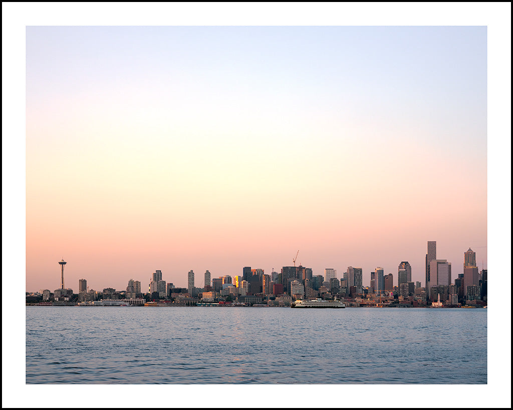 Seattle Waterfront Serene Sunset