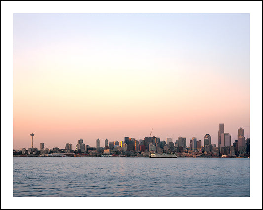 Seattle Waterfront Serene Sunset