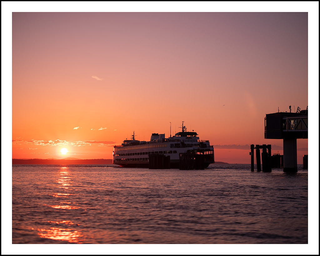 Edmonds Ferry Departing Into the Sunset