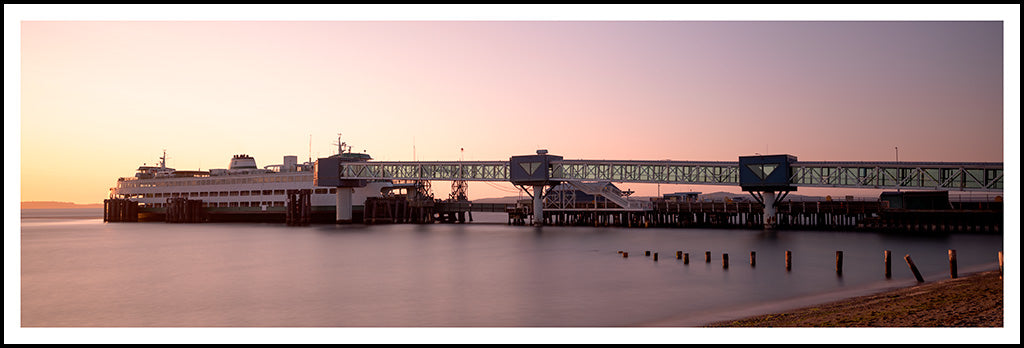 Edmonds Ferry Peaceful Evening - Panoramic Crop