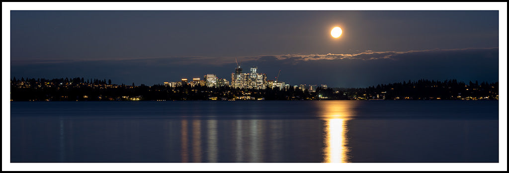 Bellevue Under Full Moon - Panoramic Crop