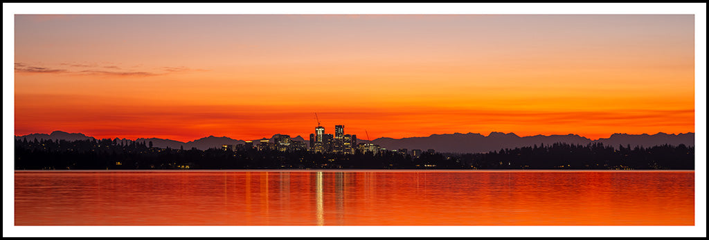 Bellevue Vivid Autumn Sunrise - Panoramic Crop